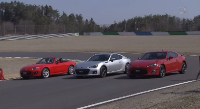 国産スポーツカー集結！86 vs BRZ vs ロードスター ゼロヨン対決！