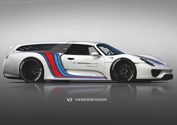 どうしたYasidDesign？ポルシェ「918スパイダー」をシューティングブレーク風にしてみたら？というレンダリング画像が公開に
