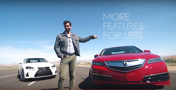 アキュラ「TLX」はレクサス「IS250」よりも優れている？謎のジャーナリストが断言してしまう動画【動画有】