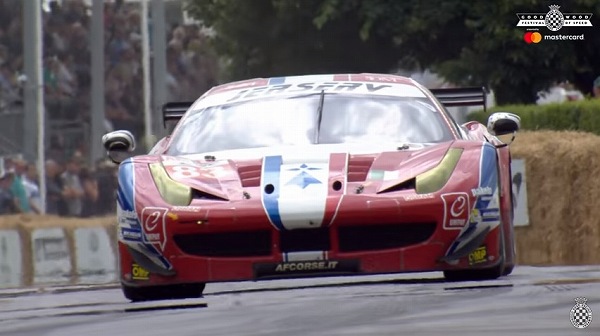 グッドウッドフェスティバルにて、フェラーリ「488GT2」がクラッシュ。幸い大きな損傷は無い模様【動画有】