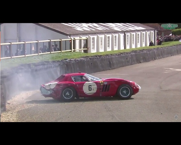 約40億円のスポーツカー・フェラーリ「250GTO」がグッドウッドにてクラッシュ【動画有】