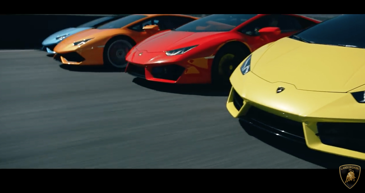 ランボルギーニがウラカンの新プロモーション動画を公開。全4モデルが揃い踏み
