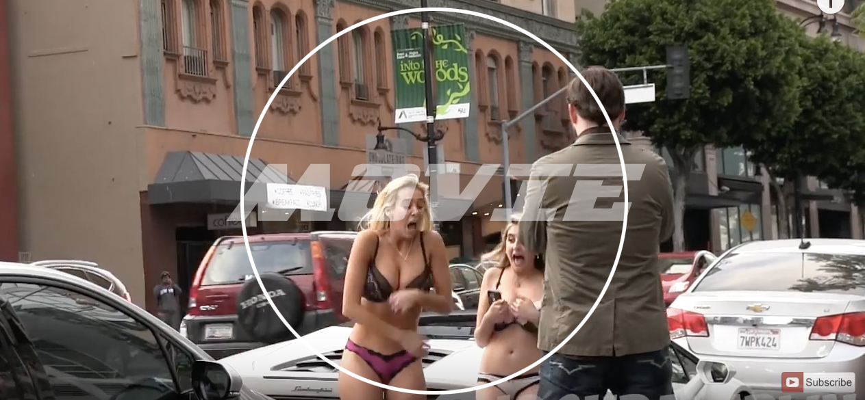 これはナイスなフェイク動画。ウラカンのアクセルひと踏みで後ろにいた女性の服が吹っ飛ぶ