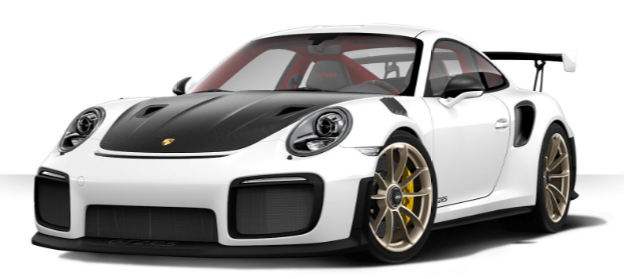 ポルシェ911GT2RSのカーコンフィギュレーター公開。専用ボディカラーは無し、ホイールはすべてゴールド