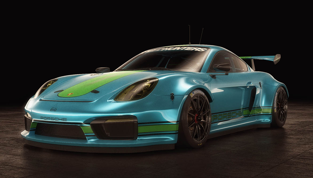 ポルシェ・ケイマン「RSR」のレンダリング登場。大型ディフューザー装備で戦闘力が高そう