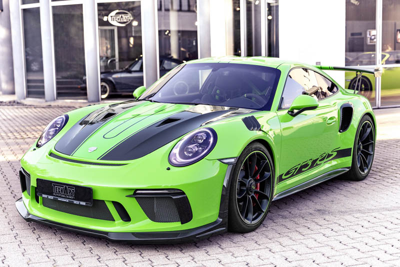 テックアートがポルシェ911GT3RSを「GT2RS風に」コンバート。フロントフードにはNACAダクト付き