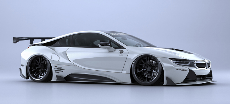 PHEVでもオーバーフェンダー！リバティーウォークがBMW i8向けにエアロキット発表