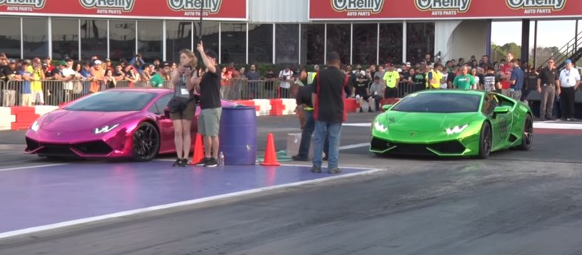 音がヤバい。ツインターボ化されたランボルギーニ「ウラカン」がドラッグレースに参戦【動画有】