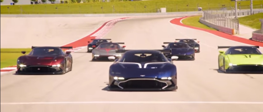 7台のアストンマーティン「ヴァルカン」がアメリカのサーキット場を走る動画が公開に【動画有】