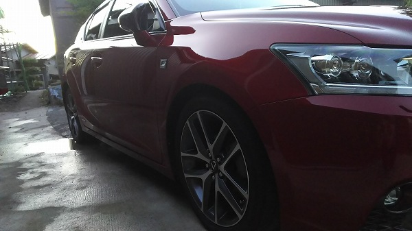 レクサス「CT200h F SPORT」洗車。梅雨に向けて定期的に実施する予定