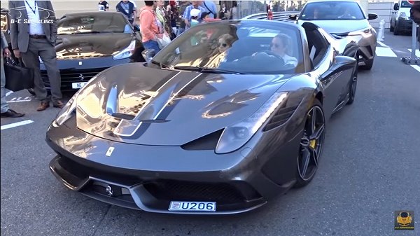 モナコにて、スーパーカーを運転する美女達。フェラーリ、ランボルギーニ等【動画有】
