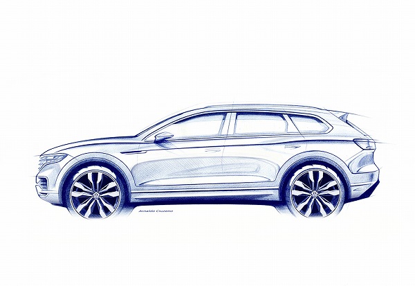 VWが新型「トゥアレグ」の公式レンダリングを公開。かなりスポーティなクーペSUVに