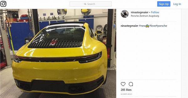 ポルシェ・新型「911(992)」のリヤデザインがリーク。本物の可能性が高く、すぐさま画像は削除
