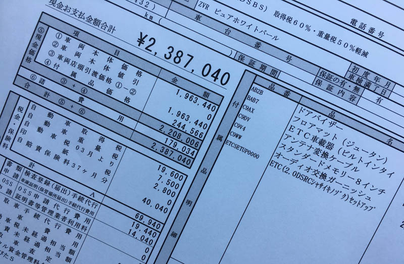 スズキ・スイフトの見積もり取得。ハイブリッドRS、4WDで乗り出し238万円