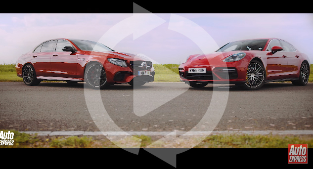 ポルシェ・パナメーラ・ターボとメルセデスAMG E63 Sとの対決動画。勝者はどちら？