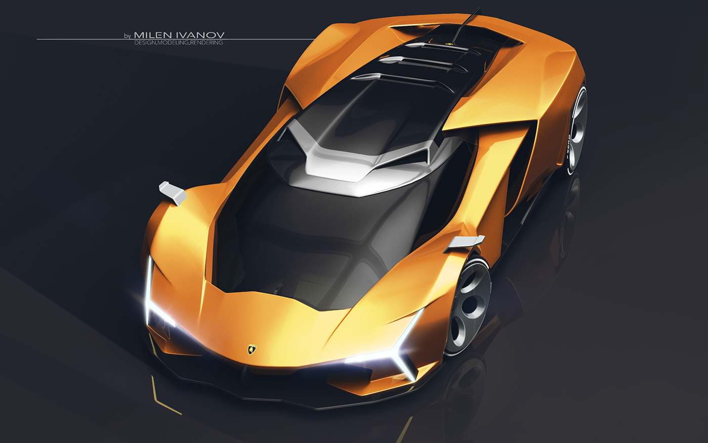 CGアーティストの考えた「Lamborghini Concepto X」。テルツォ・ミッレニオのガソリンエンジン版？