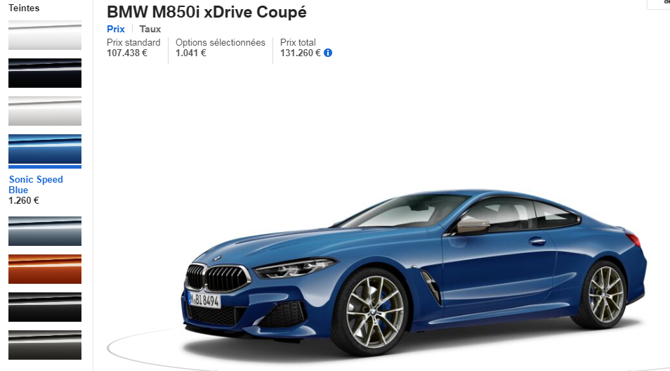 新型BMW 8シリーズ（M840i）は欧州にて1371万円。ボディカラーは8色、内装は7パターン