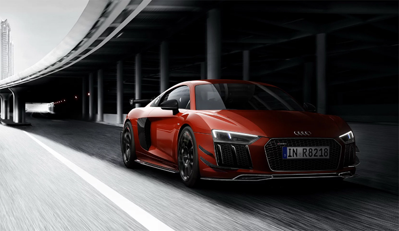 アウディR8にレース由来のエアロパーツを装着した、スパルタンな限定モデル発表。全世界で44台のみ