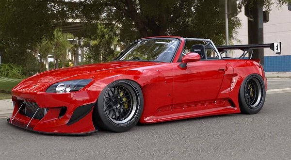 ロケットバニーがホンダ「S2000」をカスタム。オーバーフェンダーの車高短仕様