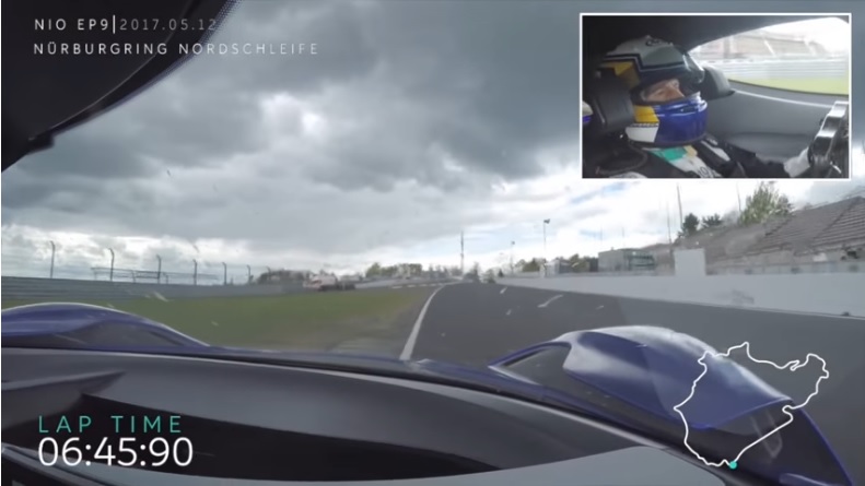 中国の電気自動車・NIO「EP9」のニュルラップタイムが動画に公開【動画有】