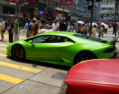 香港で見かけた車たち。ロールス、ランボルギーニ、ポルシェ、アストン、ミニ、NSXなど