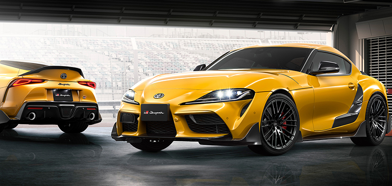 新型トヨタ・スープラ向け純正カスタムパーツも早速GRから登場。フルエアロ装着＋ホイール交換で230万円ナリ