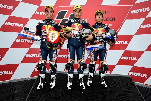 佐々木＆小椋、表彰台 Red Bull Rookies Cup 2016アッセン戦【決勝リザルト】