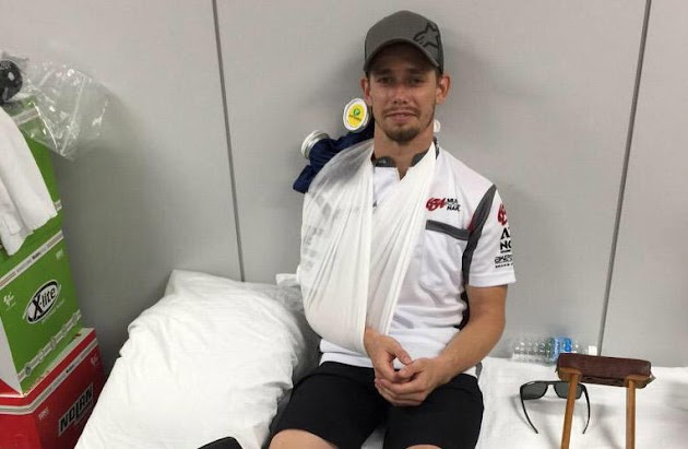 ストーナー転倒、骨折、リタイア：2015鈴鹿8耐