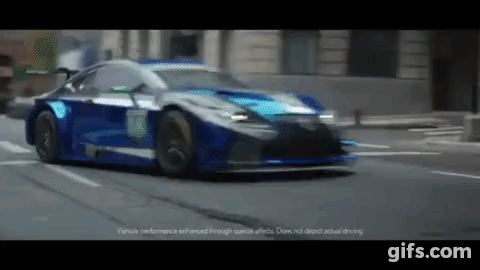 LEXUS RC F GT3 が街中を疾走❗️レスクサスのCMがかっこいい。