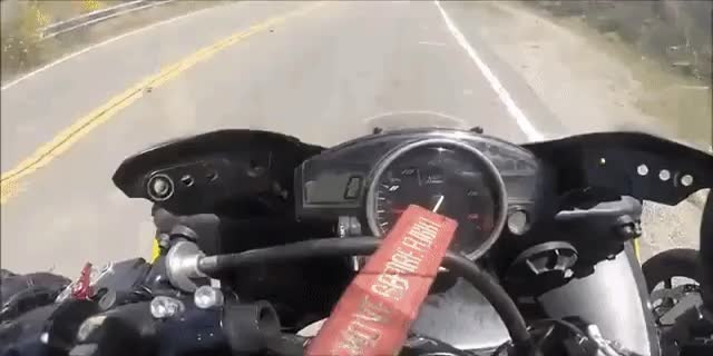 命知らず？タンデムで241kmで激走するBMWS1000RRカップル